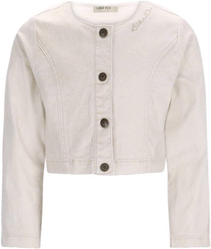 LIKE FLO Meisjes Jassen Amina Flo Denim Jacket Creme - Foto 5