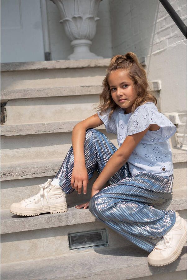 LIKE FLO Meisjes Broeken Fenna Flo Plisse Pants Blauw - Foto 3