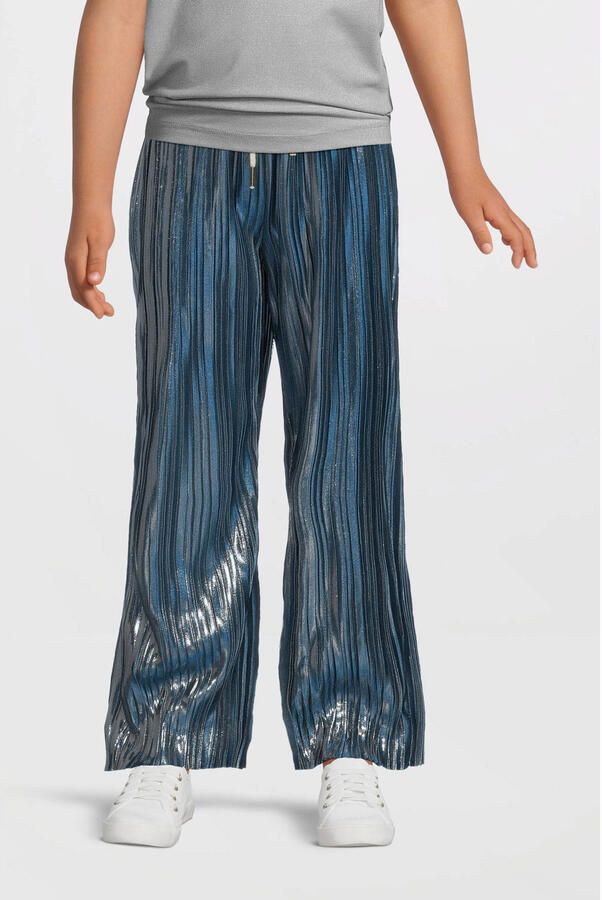 LIKE FLO Meisjes Broeken Fenna Flo Plisse Pants Blauw - Foto 4