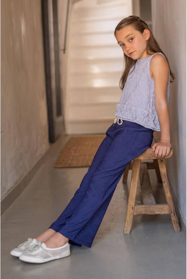 Like Flo straight casual broek donkerblauw - Foto 2