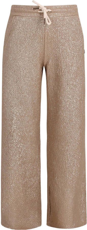 Like Flo straight leg casual broek goud