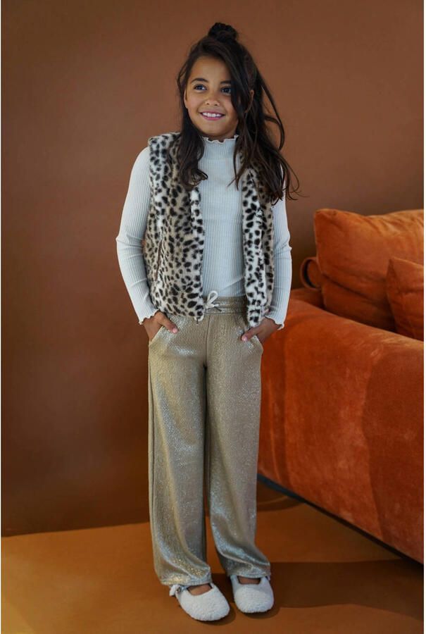 Like Flo straight leg casual broek goud - Foto 2