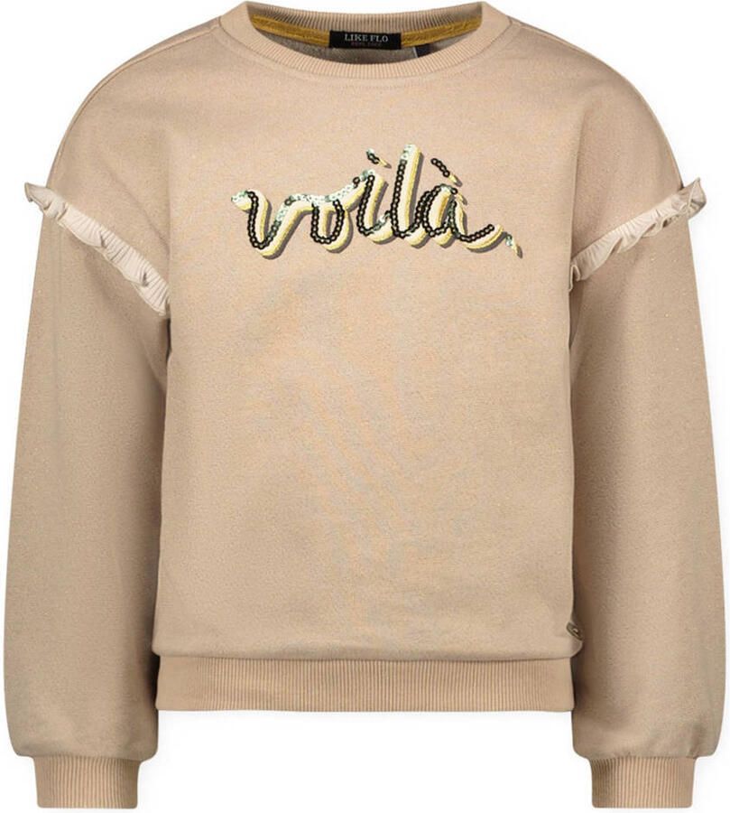 LIKE FLO Meisjes Truien & Vesten Danee Sweater With Ruffles Grijs - Foto 2