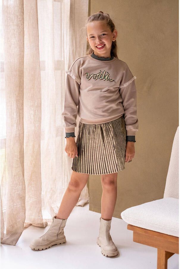 LIKE FLO Meisjes Truien & Vesten Danee Sweater With Ruffles Grijs