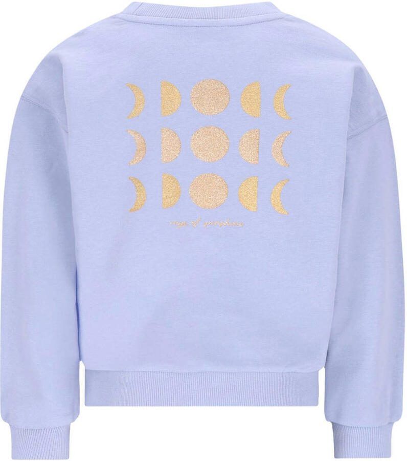 Like Flo sweater met backprint lichtblauw - Foto 2