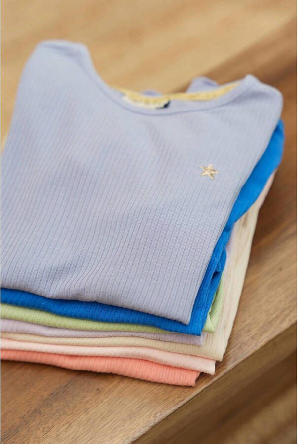 Like Flo T-shirt lichtblauw rib gebreid - Foto 2