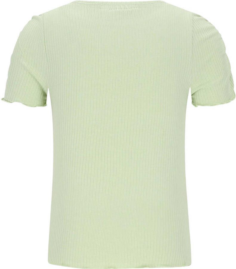 Like Flo T-shirt lichtgroen rib gebreid - Foto 2