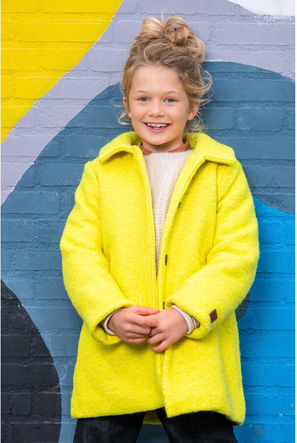 LIKE FLO Meisjes Jassen Amber Flo Girls Wool Midi Jacket Geel - Foto 3