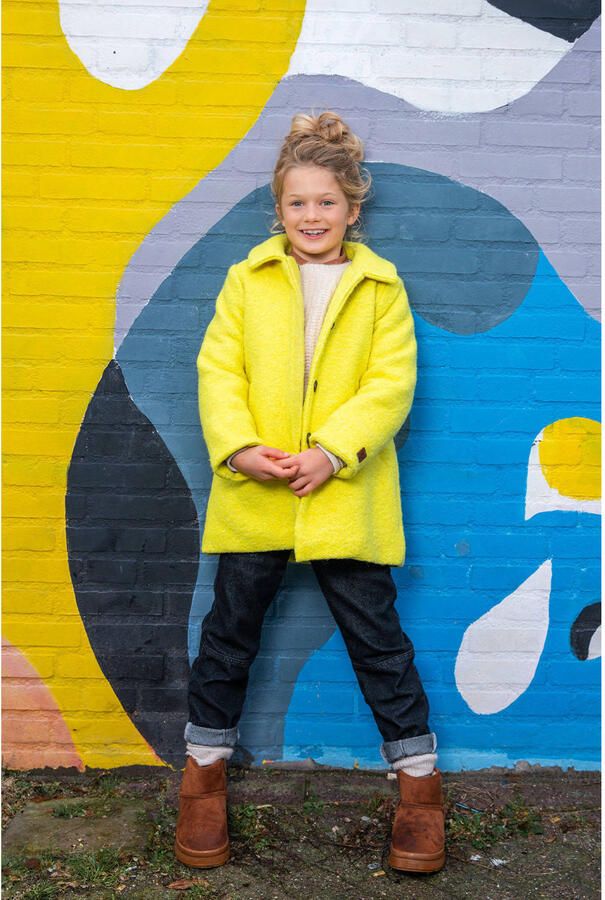 LIKE FLO Meisjes Jassen Amber Flo Girls Wool Midi Jacket Geel - Foto 4
