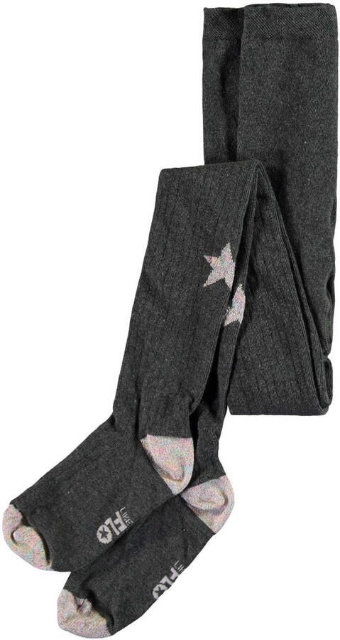 Like Flo Tess gebreide katoenen maillot met print antraciet