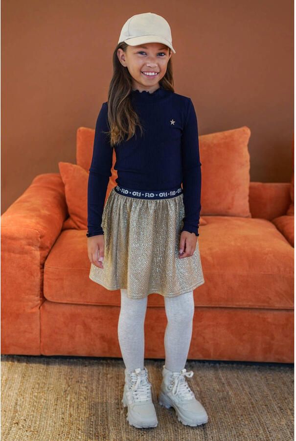 Like Flo Tess katoenen gebreide maillot met print crème - Foto 2