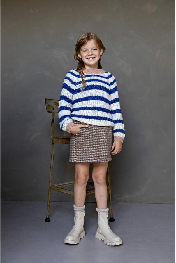LIKE FLO Meisjes Truien & Vesten F208-5317 Blauw wit Gestreept - Foto 2
