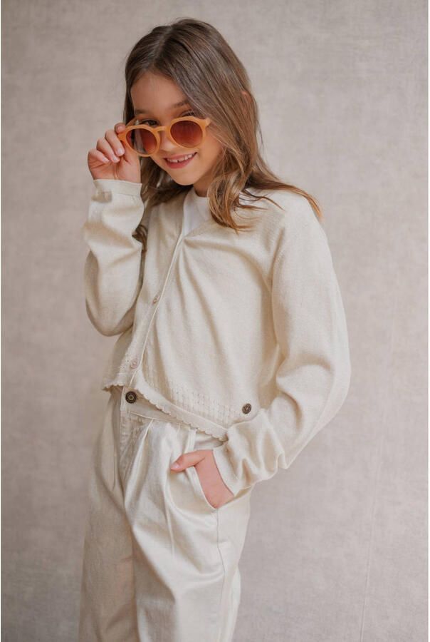 LIKE FLO Meisjes Truien & Vesten Derby Flo Cardigan Creme - Foto 5