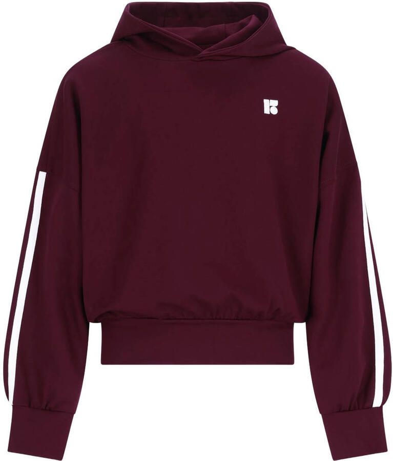 Like Flo Young boxy hoodie met backprint donkerrood