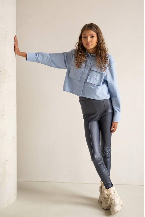Like Flo Young coated legging Fiona donkerblauw