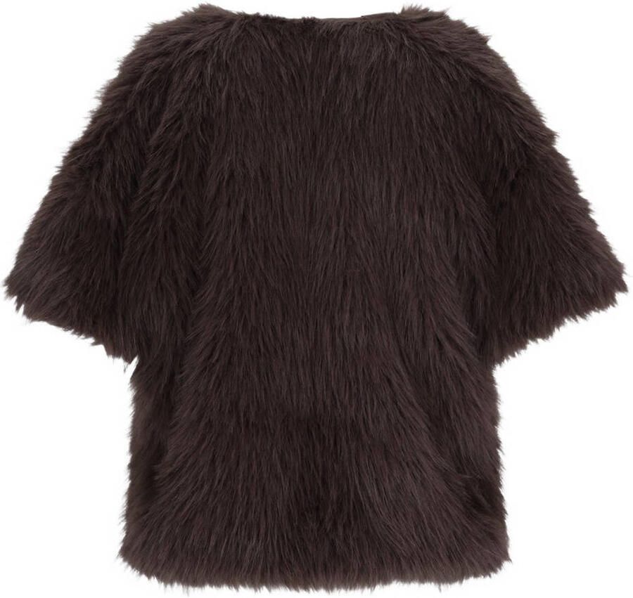 Like Flo Young imitatiebont vest donkerbruin - Foto 2