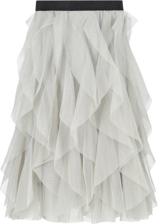 Like Flo Young kanten midi rok grijs