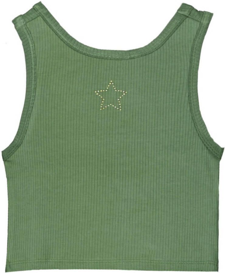 Like Flo Young mouwloze top groen