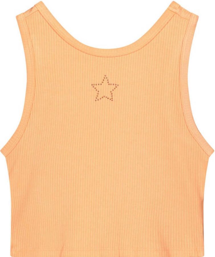 Like Flo Young mouwloze top oranje
