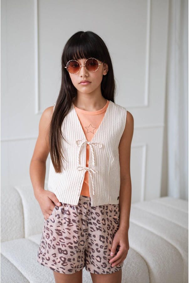 Like Flo Young mouwloze top oranje - Foto 2