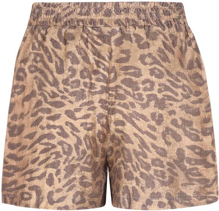 Like Flo Young regular waist casual short met panterprint bruin - Foto 2