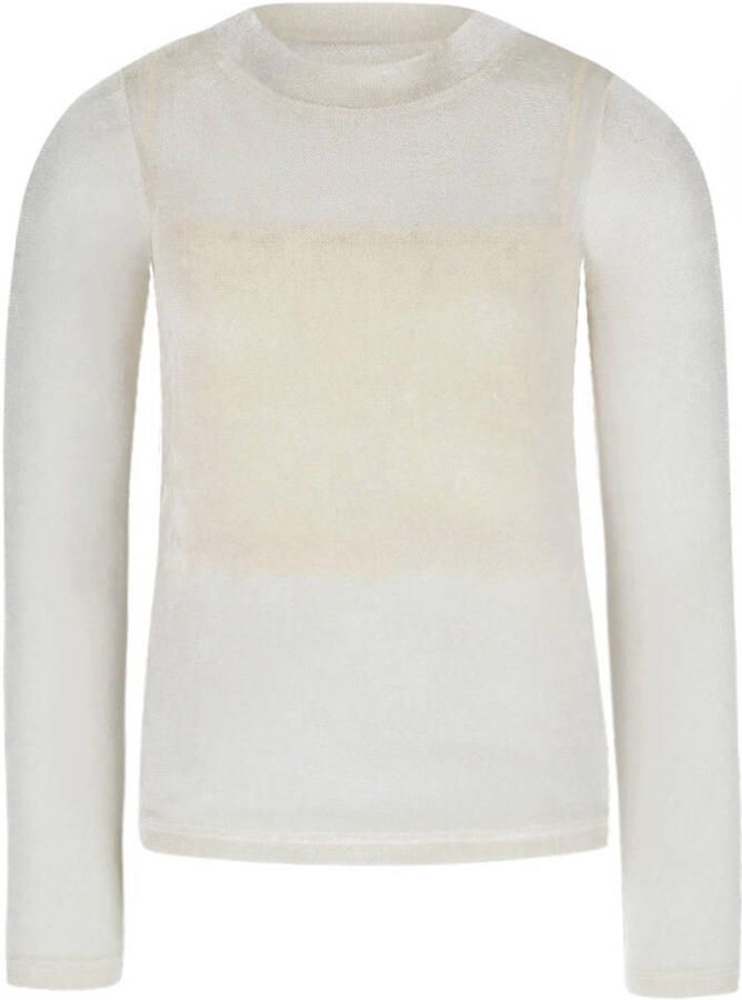Like Flo Young semi-transparante blousetop beige