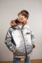 Like Flo reversible gewatteerde imitatiebont winterjas zilver camel - Thumbnail 1