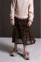 Like Flo semi-transparante rok met dierenprint camel zwart Bruin Meisjes Polyester 104 - Thumbnail 1