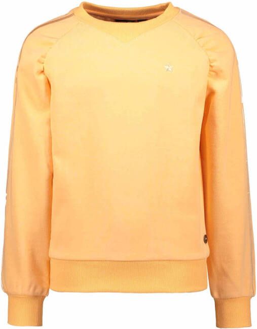 Like Flo sweater met contrastbies oranje
