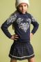 Like Flo sweater met paisleyprint Blauw Paisley 116 - Thumbnail 1
