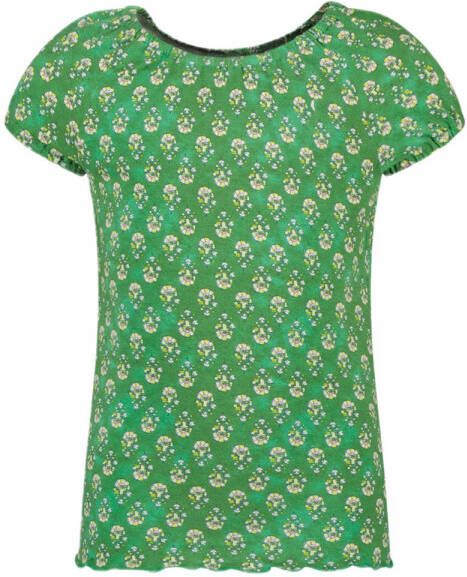 Like Flo T-shirt met all over print groen Meisjes Viscose Ronde hals All over print 104