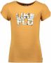Like Flo T-shirt met printopdruk goudbruin Oranje Meisjes Stretchkatoen Ronde hals 110 - Thumbnail 1