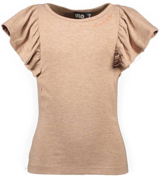 Like Flo T-shirt met ruches taupe