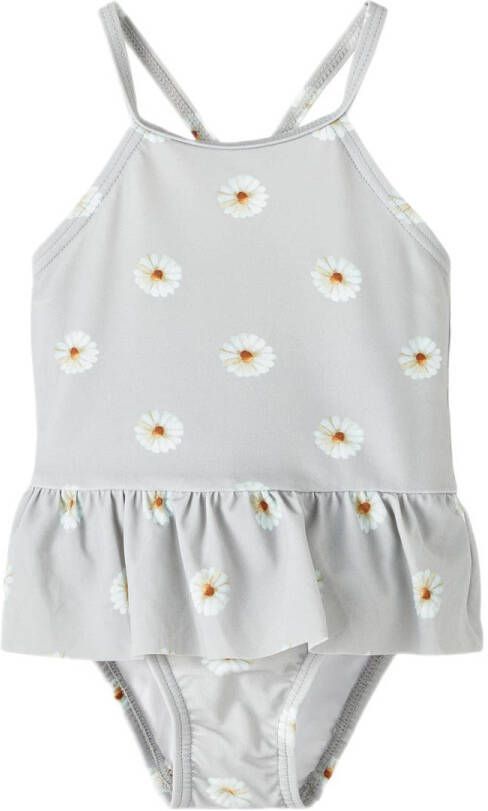 LIL' ATELIER Baby Zwemkleding Nbffiona Strap Swimsuit Grijs
