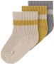 LIL' ATELIER BABY sokken NBFELOVE set van 3 zand geel grijsblauw - Thumbnail 1