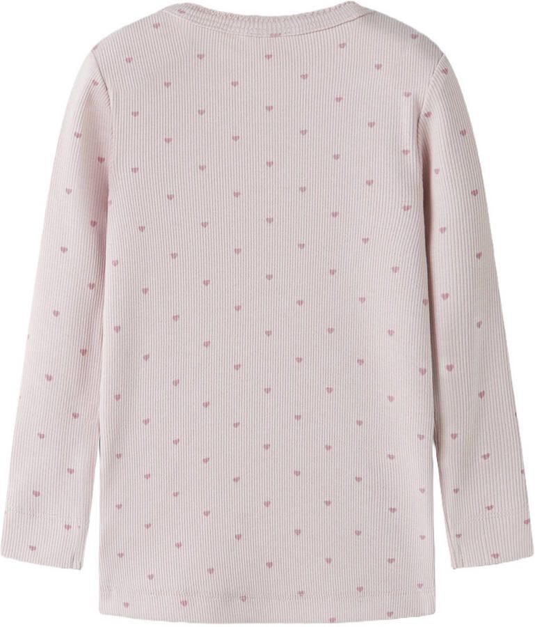 LIL' ATELIER MINI aansluitend longsleeve met print lila
