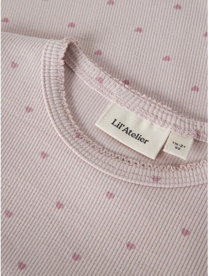 LIL' ATELIER MINI aansluitend longsleeve met print lila - Foto 2