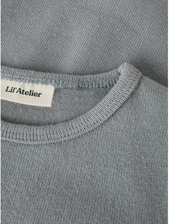 LIL' ATELIER MINI aansluitende longsleeve grijs Jongens Stretchkatoen Ronde hals - Foto 2