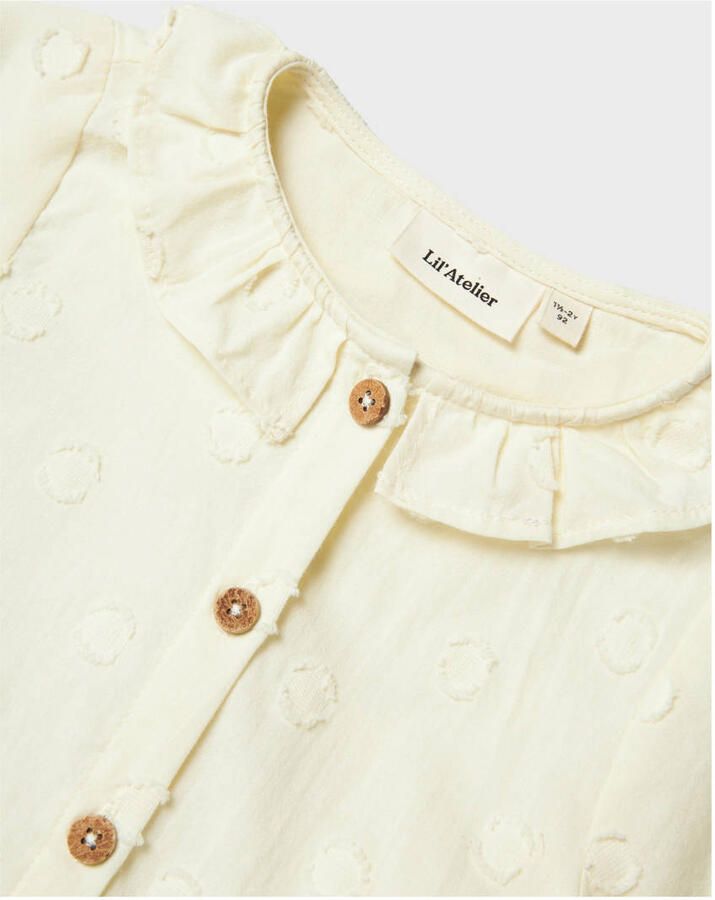 LIL' ATELIER Meisjes Blouses Nmffranny Ss Loose Shirt Lil Beige - Foto 4