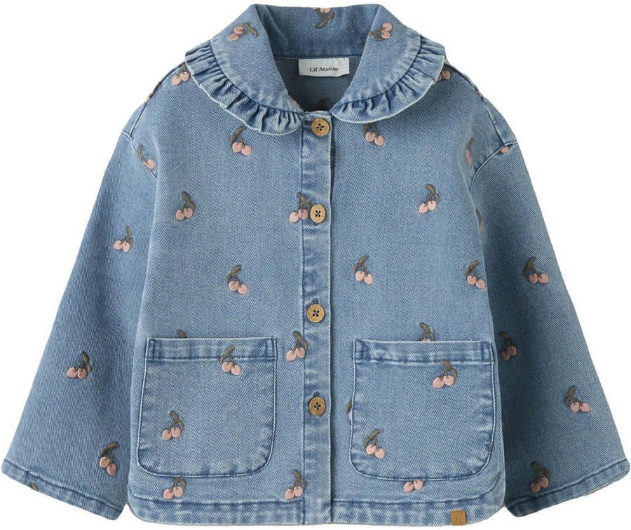 LIL' ATELIER Meisjes Jassen Nmfdeva Loose Dnm Emb Jacket 2024-es Lil Blauw - Foto 3
