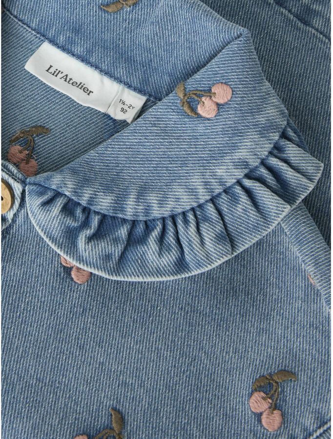LIL' ATELIER Meisjes Jassen Nmfdeva Loose Dnm Emb Jacket 2024-es Lil Blauw - Foto 4