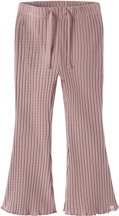 LIL' ATELIER MINI flared broek roze