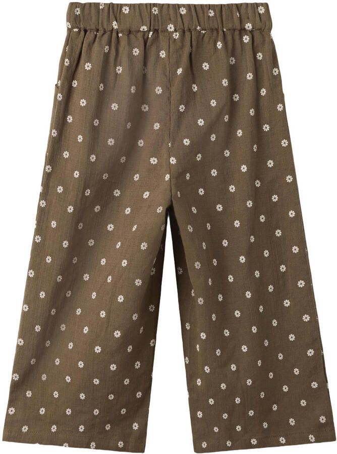 LIL' ATELIER MINI gebloemde casual broek bruin