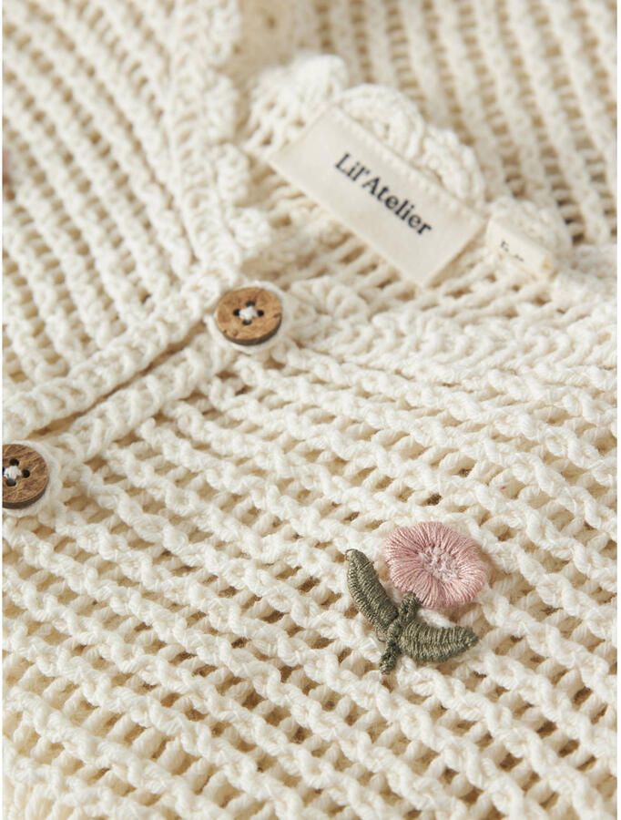 LIL' ATELIER Meisjes Truien & Vesten Nmfflora Knit Vest Lil Creme - Foto 4