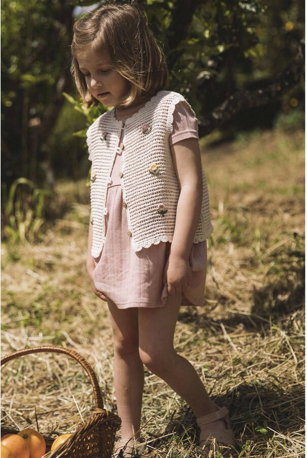 LIL' ATELIER Meisjes Truien & Vesten Nmfflora Knit Vest Lil Creme - Foto 5