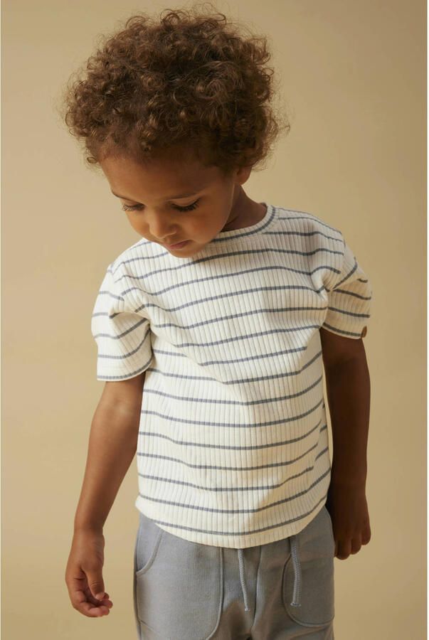 LIL' ATELIER MINI gestreepte T-shirt wit - Foto 3