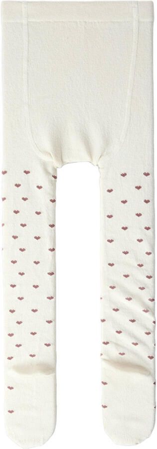 LIL' ATELIER MINI jacquard maillots met hartjes ecru roze - Foto 3
