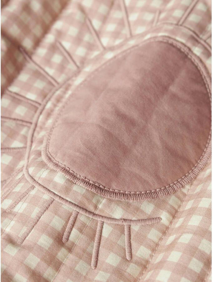 LIL' ATELIER MINI katoenen geruite quilted tussenjas beige - Foto 2