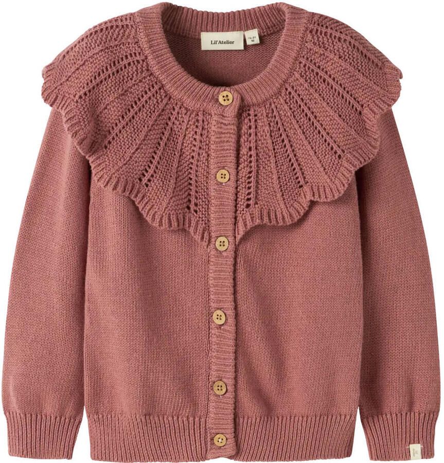 LIL' ATELIER Meisjes Truien & Vesten Nmfnoda Ls Knit Card Lil Roze