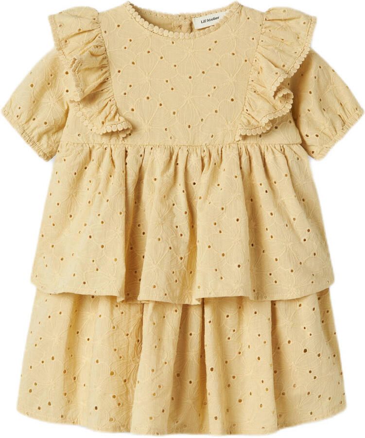 LIL' ATELIER Meisjes Jurken Nmffabioli Ss Loose Dress Lil Geel - Foto 6